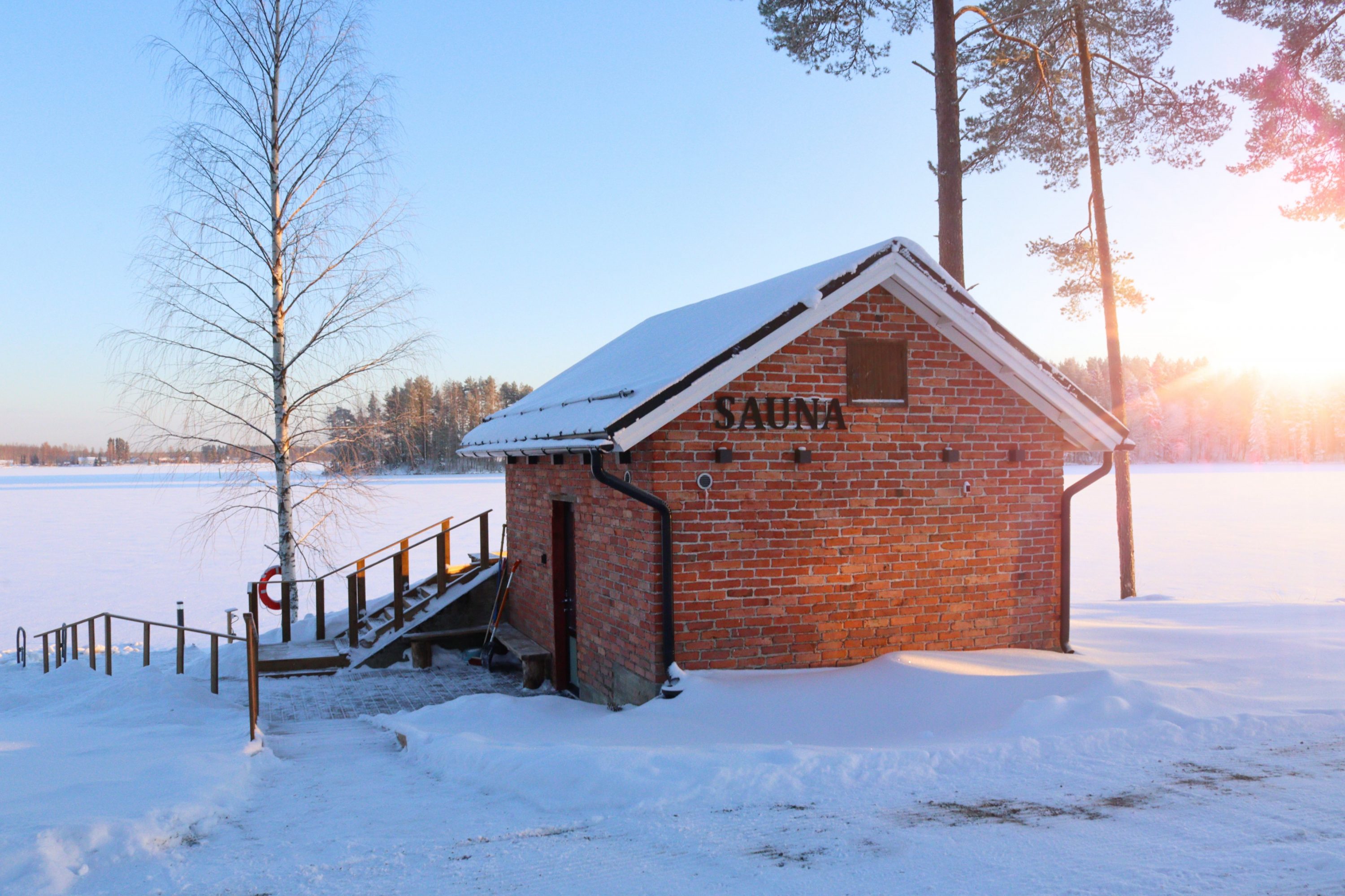 Paiholan maisemasauna talvella